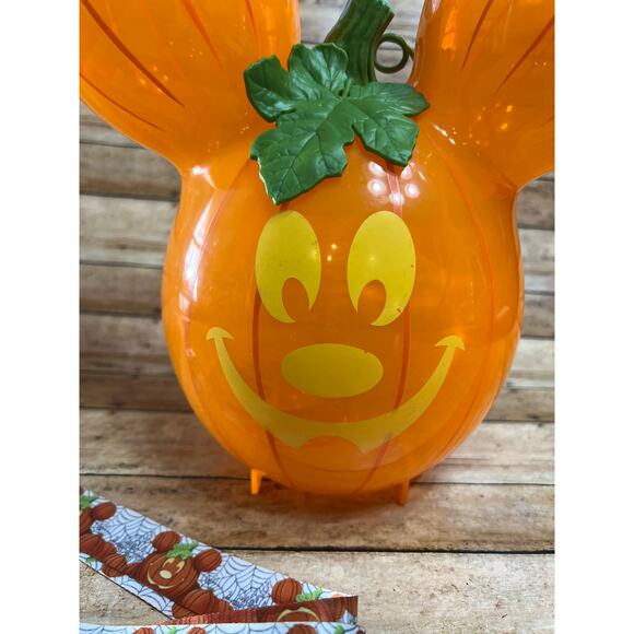 Disney World Mickey Mouse Balloon Pumpkin Popcorn Bucket Halloween DISNEY PARKS - Picture 2 of 12